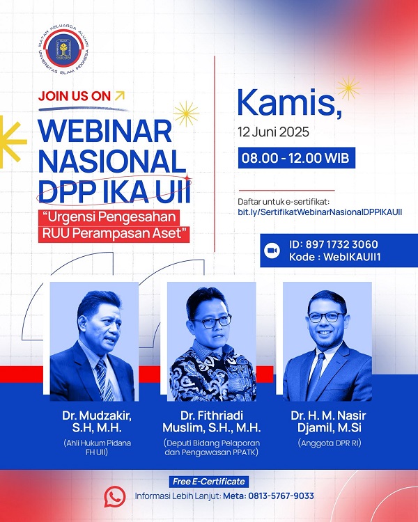 Jangan Biarkan Hukum Jadi Alat Represi: IKA UII Kritisi RUU Perampasan Aset uii.jpg