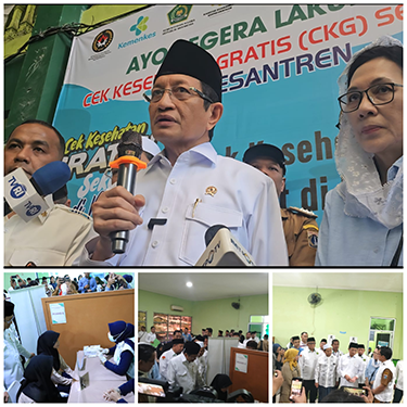Kemenag-Kemenkes Gelar Pemeriksaan Kesehatan Gratis di Pesantren Ashiddiqiyah Jakarta